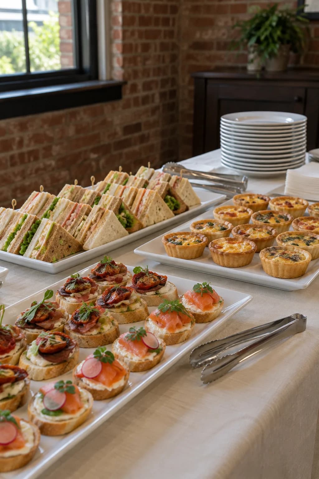 Buffet traiteur composé de pièces salées au Ventadour